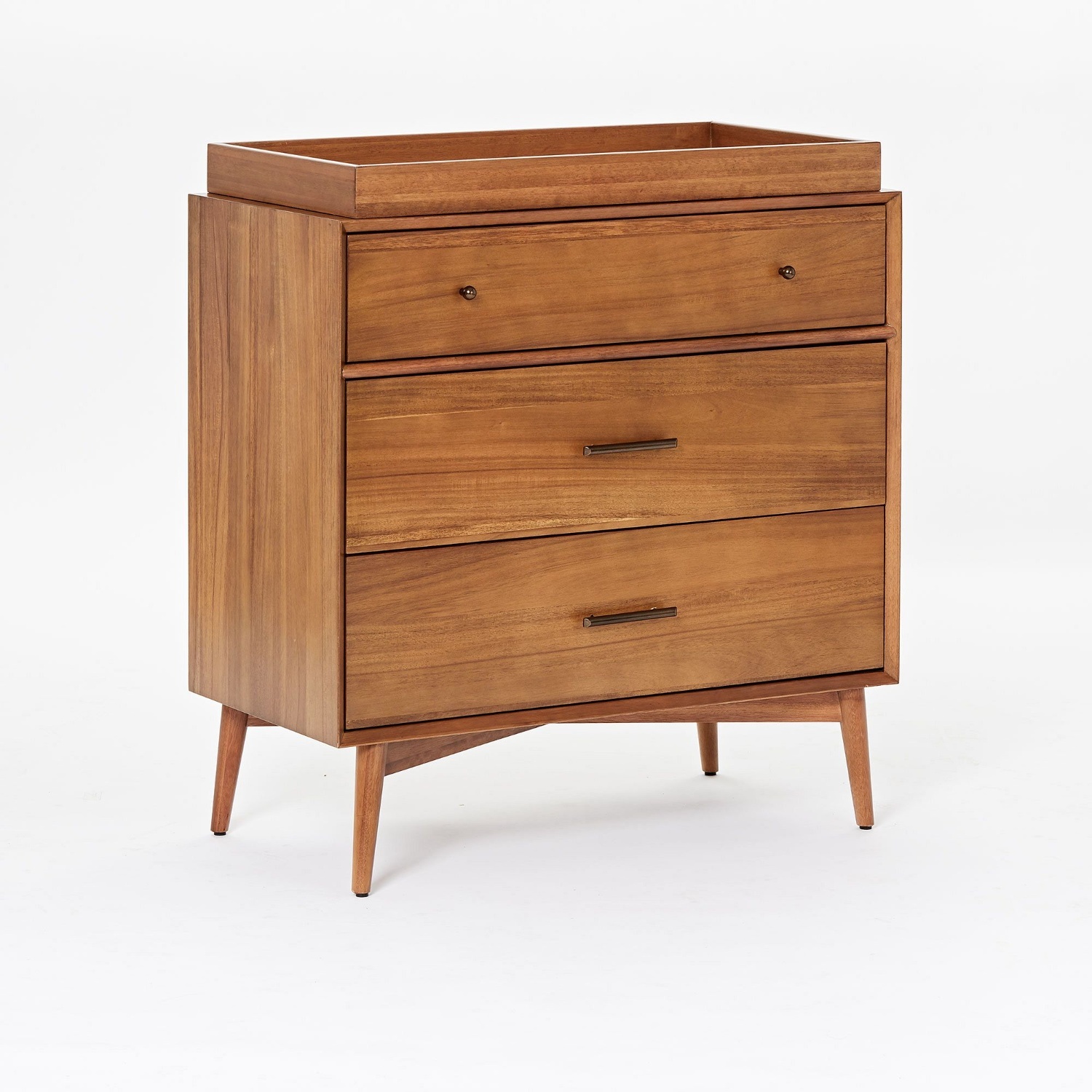 West Elm Mid-Century 3-Drawer Narrow Dresser with Changing Table Topper - image-5