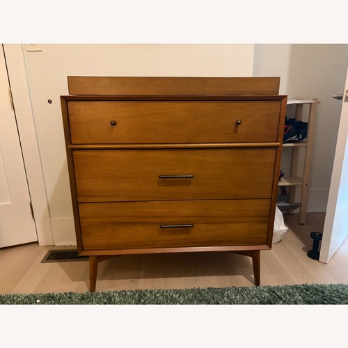 Used West Elm Mid-Century 3-Drawer Narrow Dresser with Changing Table Topper for sale on AptDeco