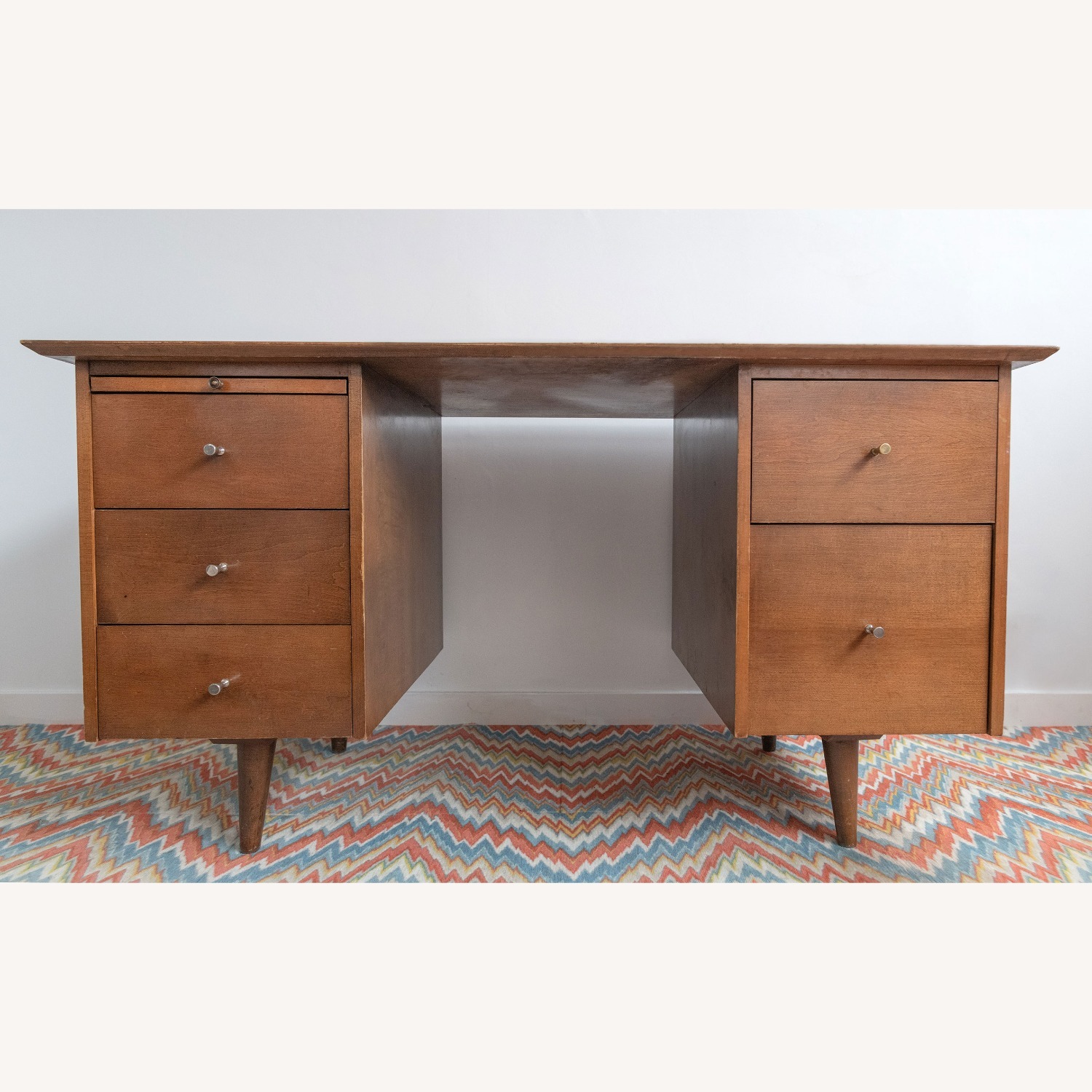 Paul McCobb Mid Century Double Pedestal Desk - image-1