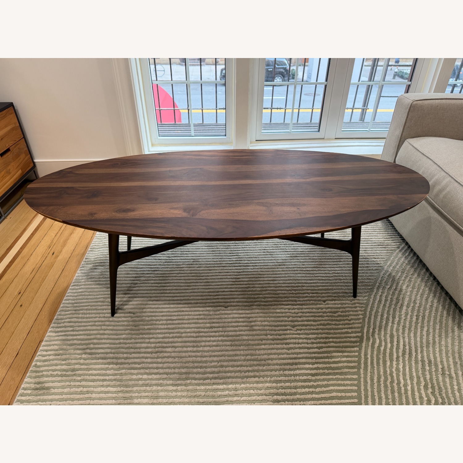 Crate & Barrel Bel-Air Dark Brown Wood Coffee Table - image-1