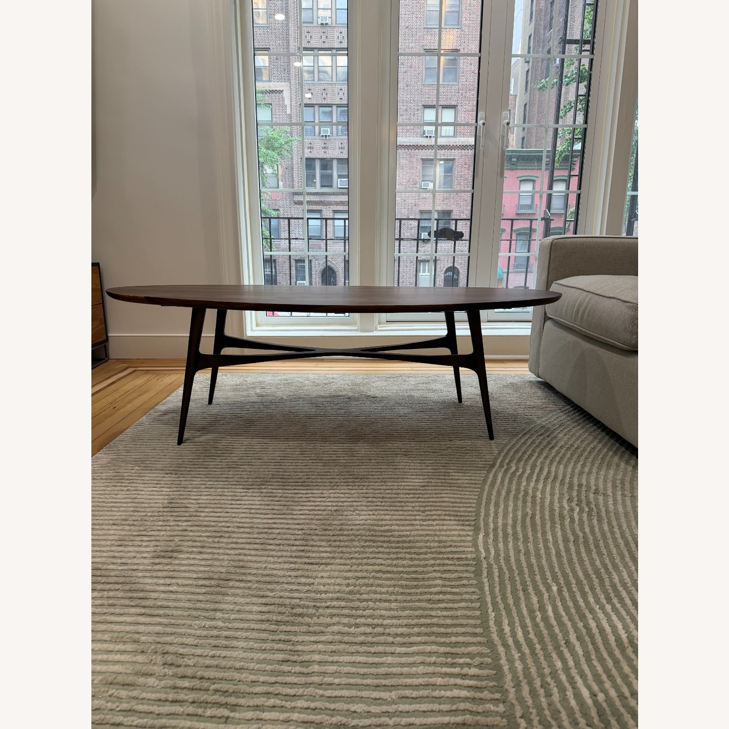 Crate & Barrel Bel-Air Dark Brown Wood Coffee Table - image-2