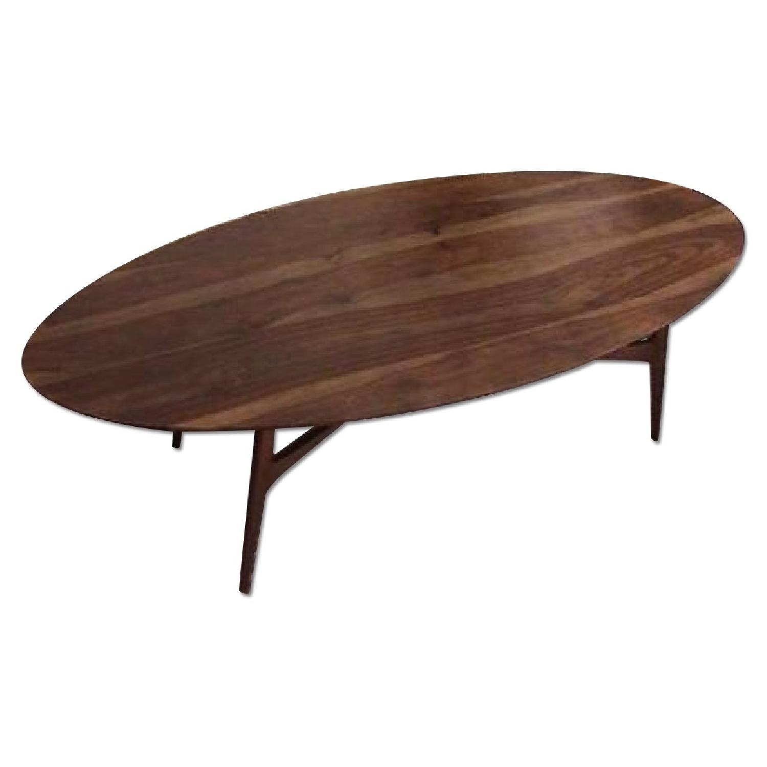 Crate & Barrel Bel-Air Dark Brown Wood Coffee Table - image-5