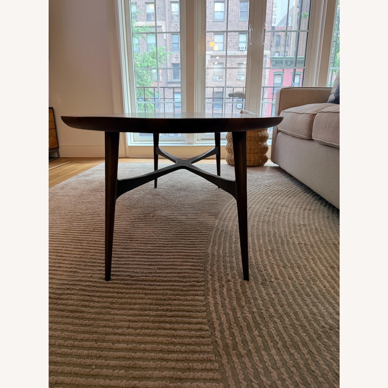 Crate & Barrel Bel-Air Dark Brown Wood Coffee Table - image-3