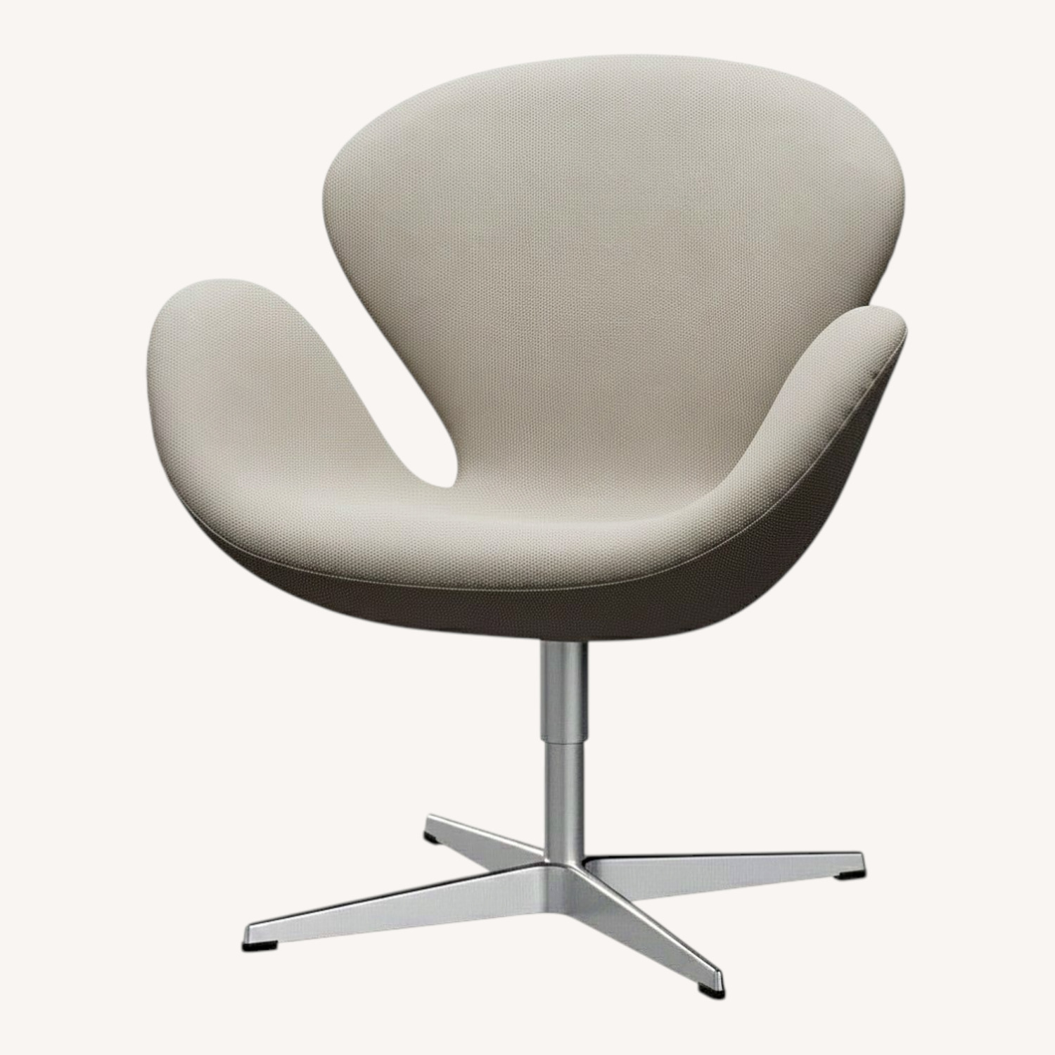 Arne Jacobsen Light Gray Fabric Accent Chairs - image-0