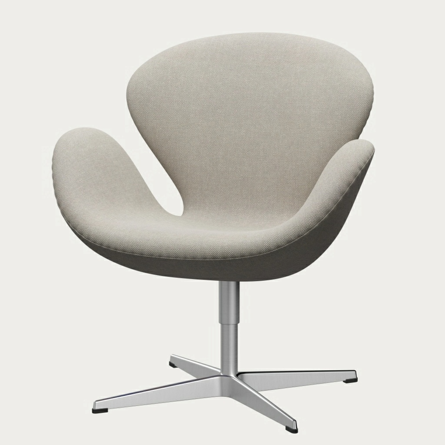 Arne Jacobsen Light Gray Fabric Accent Chairs - image-4