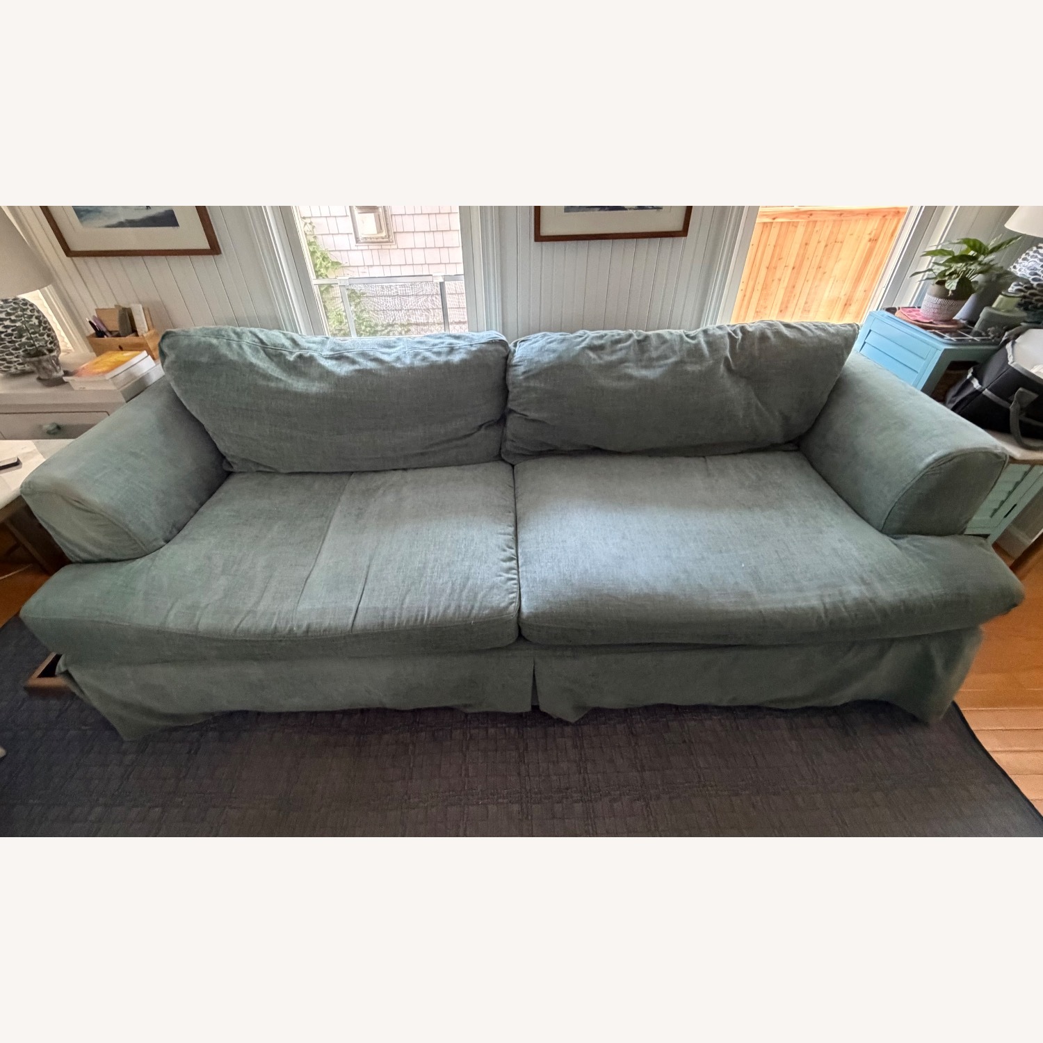 Klaussner Furniture Light Gray 2 Seater Sofa - image-2