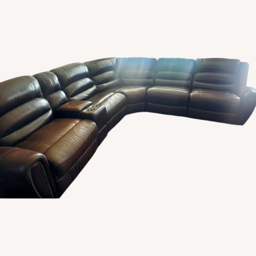 Used Luxury Leather Sectional  for sale on AptDeco