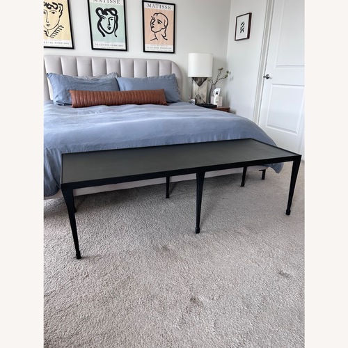 Used Crate & Barrel Black Iron Silviano Coffee Table for sale on AptDeco