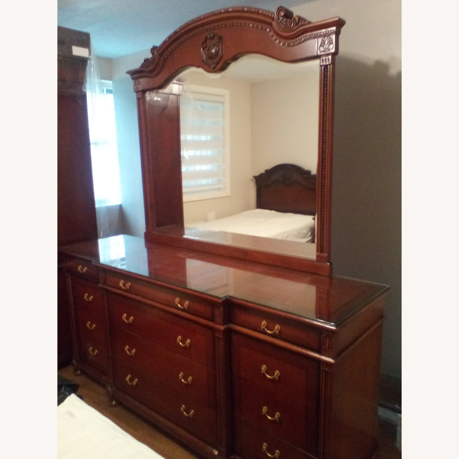 Vintage/Antique Finds Dark Brown Wood Dresser - image-2