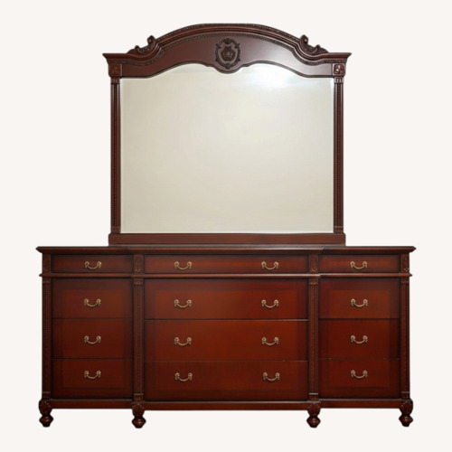 Used Vintage/Antique Finds Dark Brown Wood Dresser for sale on AptDeco