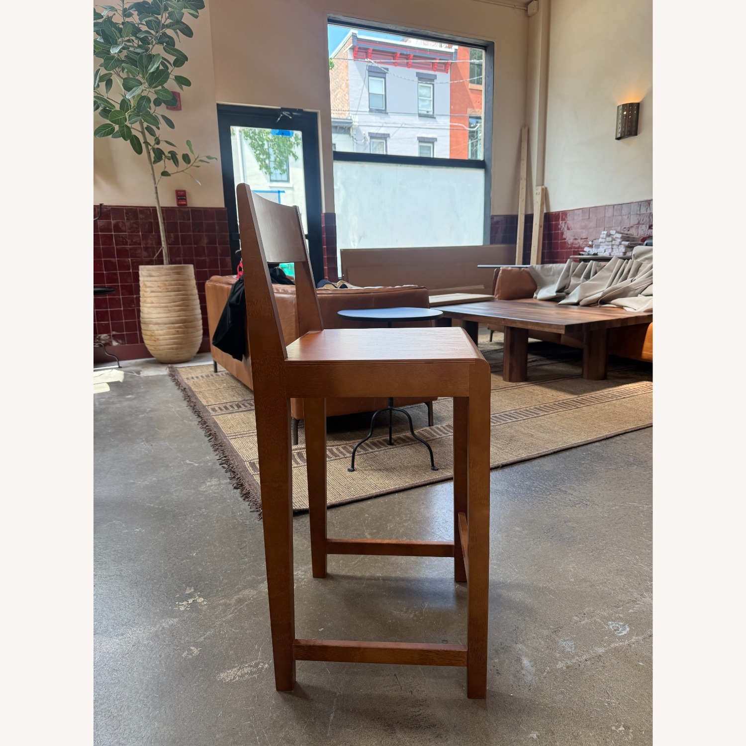 Light Brown Wood Dining Chairs, Set of 10 - image-2
