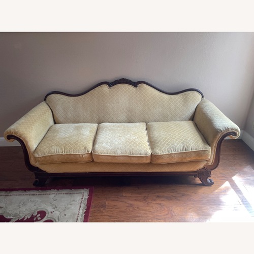 Used Pale Gold Vintage Couch for sale on AptDeco