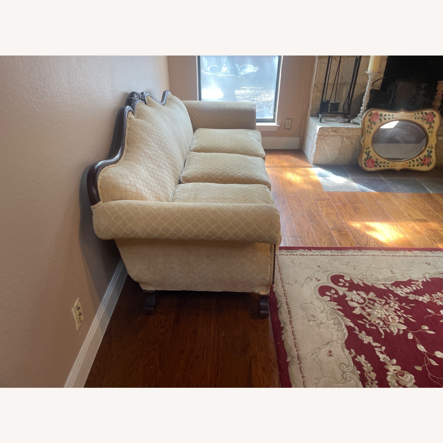 Pale Gold Vintage Couch - image-3