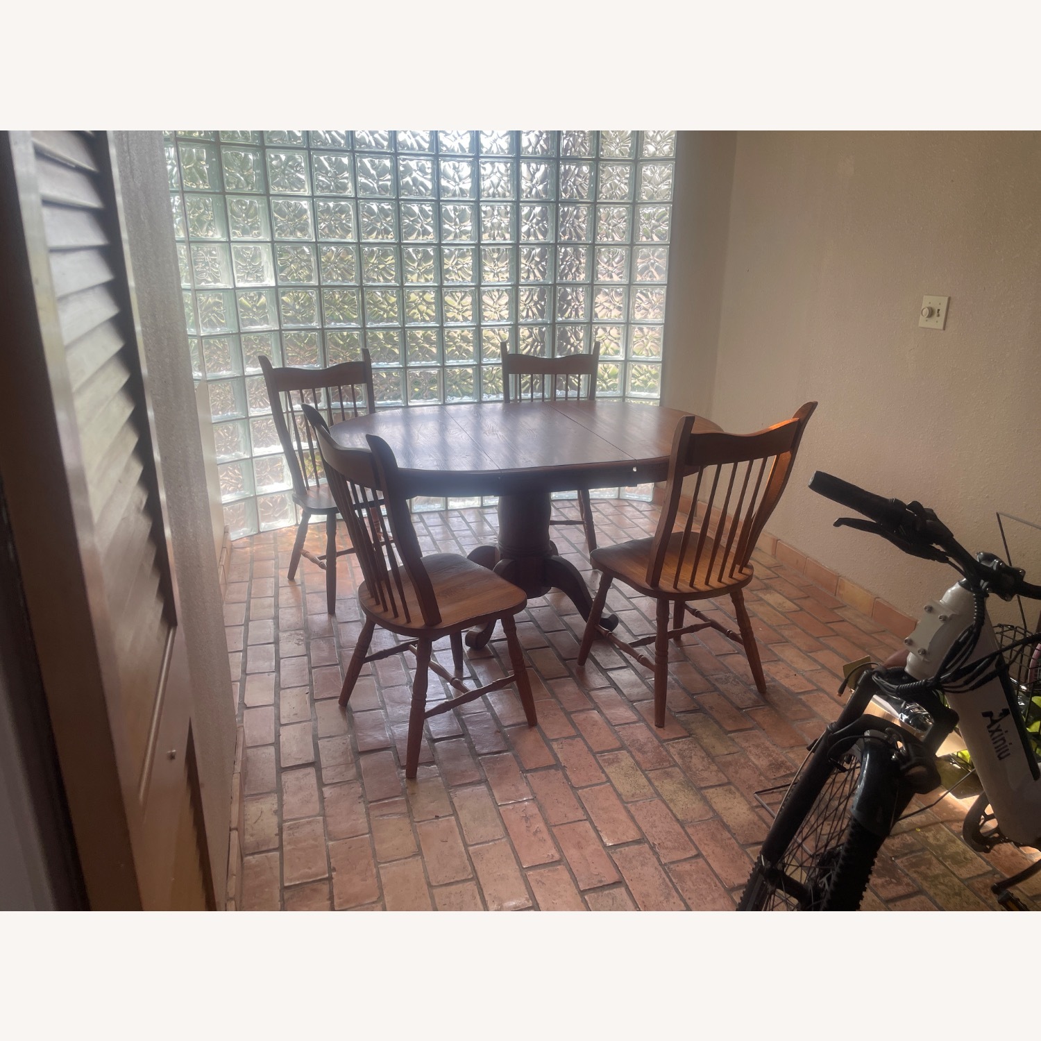 Dinging Table Wood With 4 Chairs - image-2