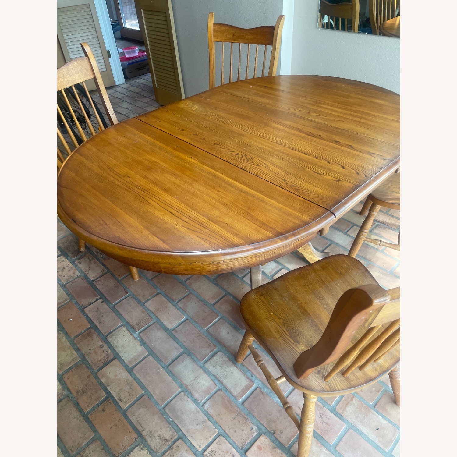 Dinging Table Wood With 4 Chairs - image-3