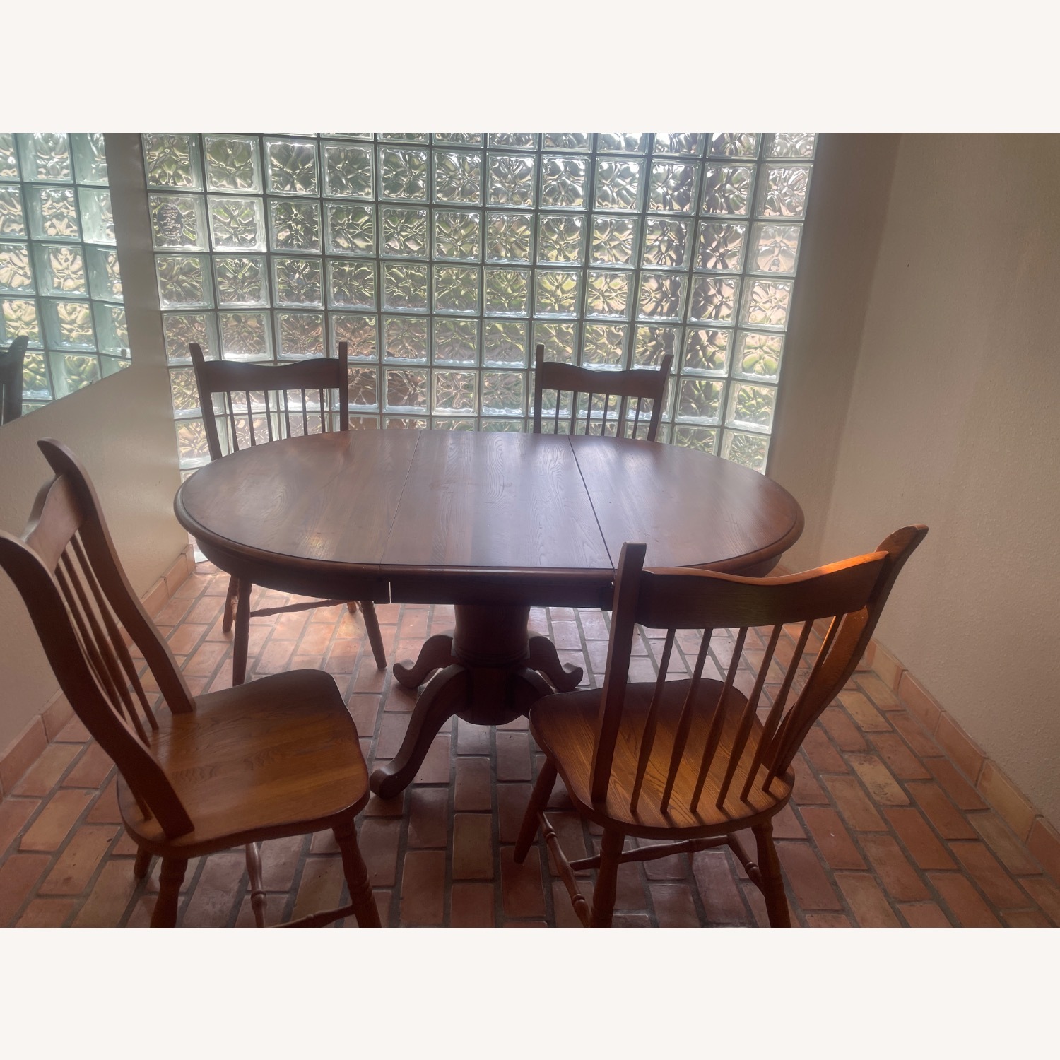 Dinging Table Wood With 4 Chairs - image-1