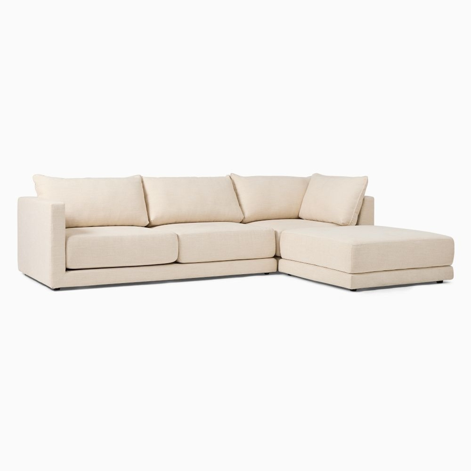West Elm Melbourne 3 Sectional Sofa with Ottoman - image-4