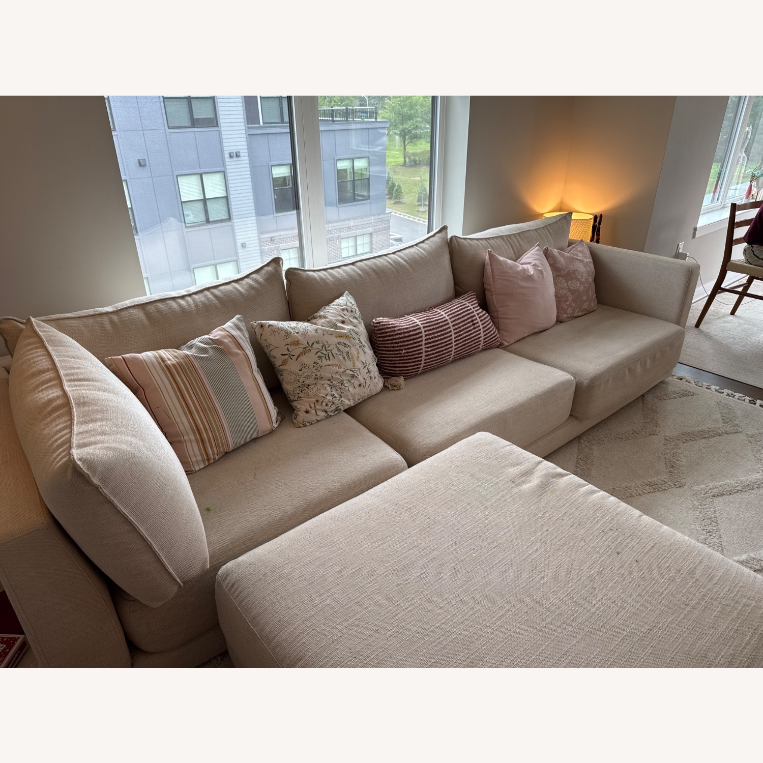 West Elm Melbourne 3 Sectional Sofa with Ottoman - image-2