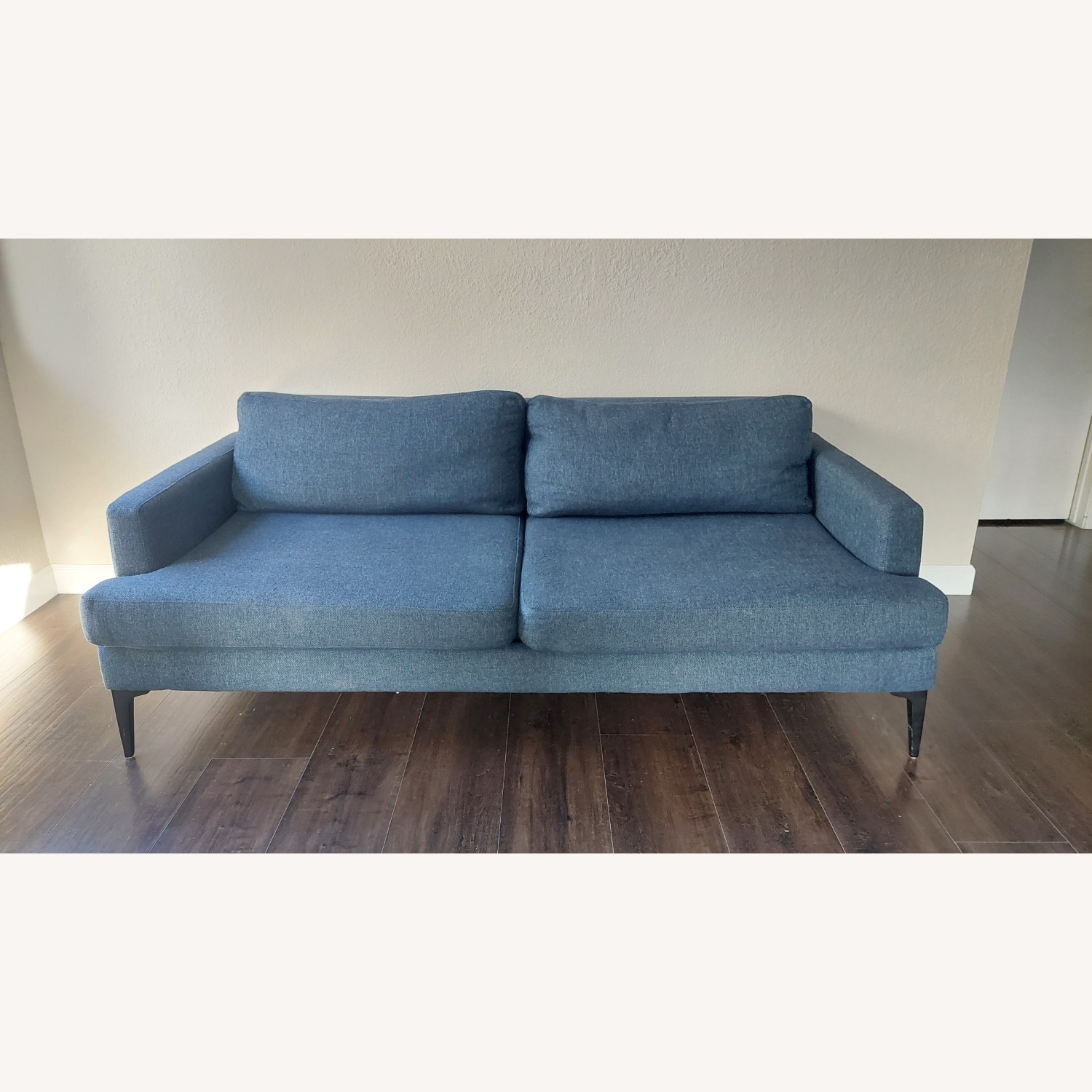 West Elm Andes Sofa 76.5" Twill, Indigo - image-1