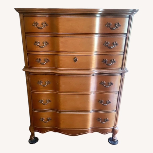 Used Vintage/Antique Finds Dark Brown Wood Dresser for sale on AptDeco