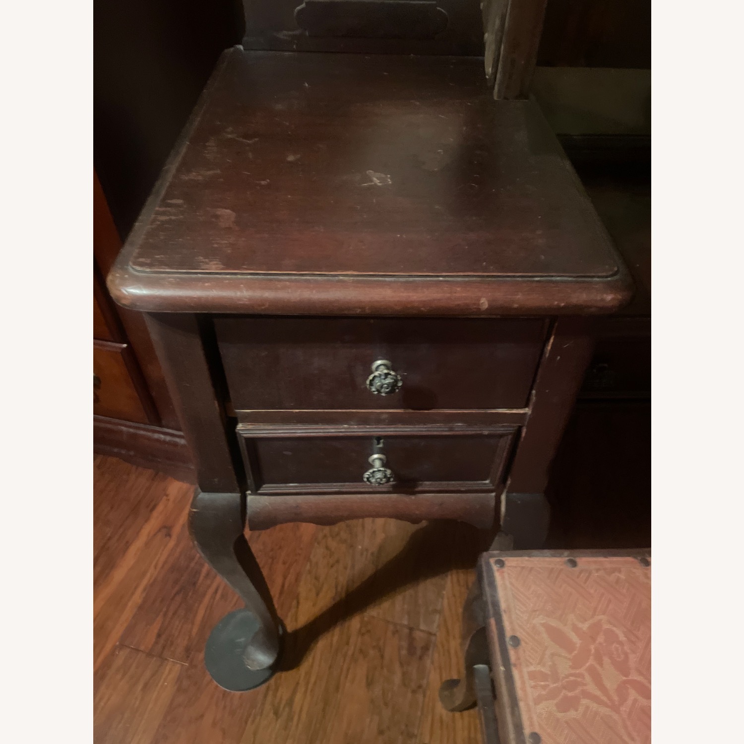 Vintage/Antique Finds Dark Brown Nightstand - image-3