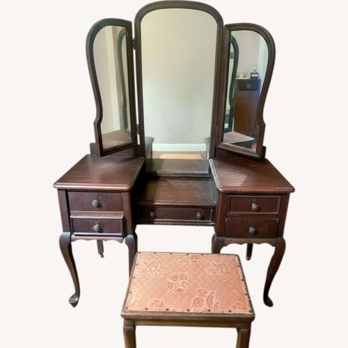 Used Vintage/Antique Finds Dark Brown Nightstand for sale on AptDeco