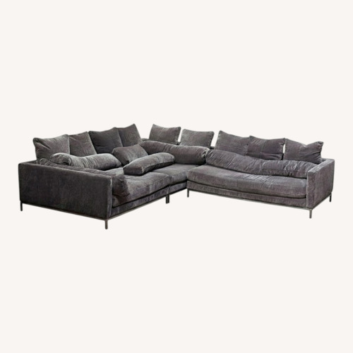 Used Z Gallerie Dark Gray Fabric 3+ Piece Sectional for sale on AptDeco