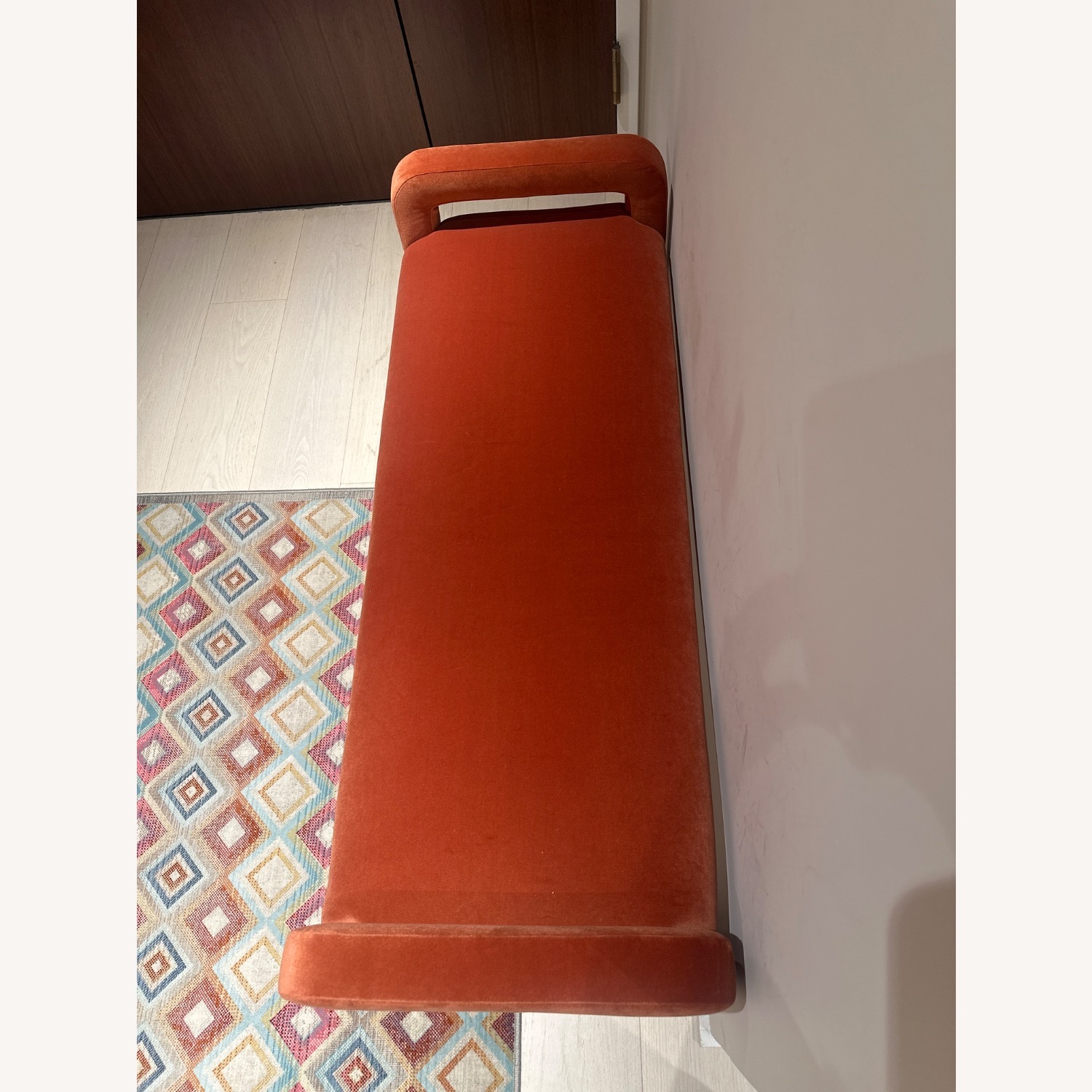 Interior Define Rowan Pink Velvet Bench - image-3
