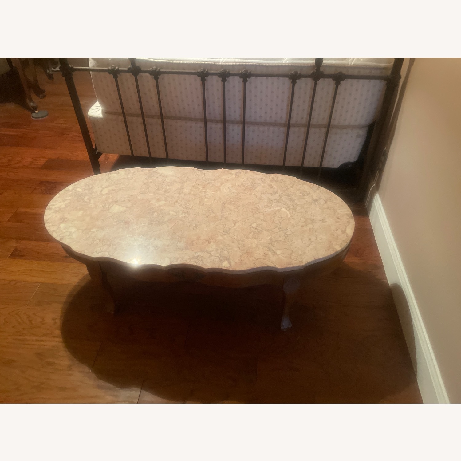 Vintage/Antique Finds Pink Marble Coffee table - image-1