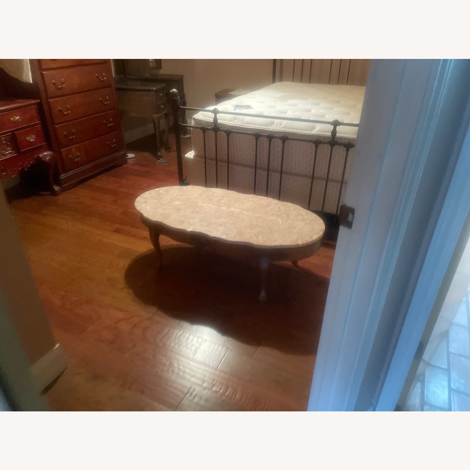 Vintage/Antique Finds Pink Marble Coffee table - image-2