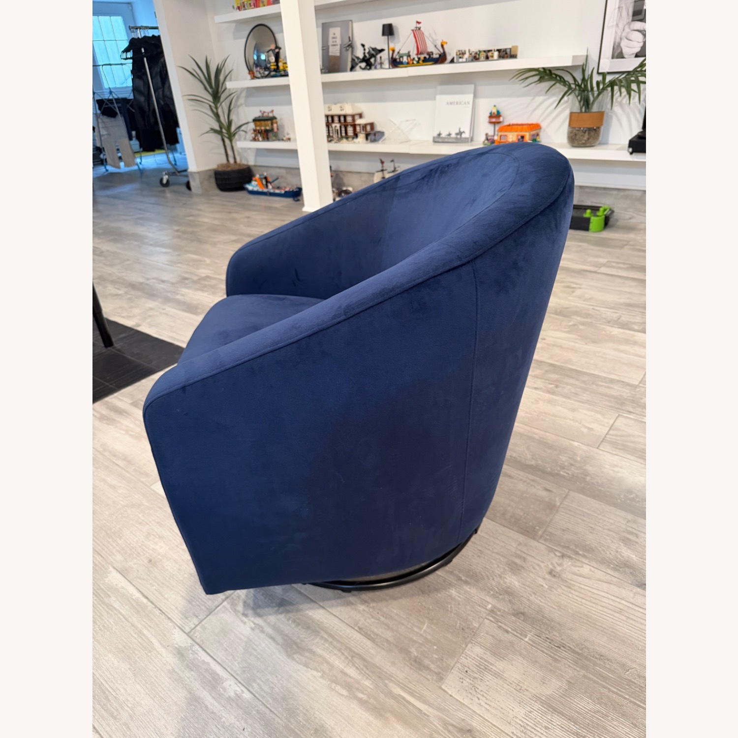  Babyletto Madison Swivel Glider in Navy - image-2