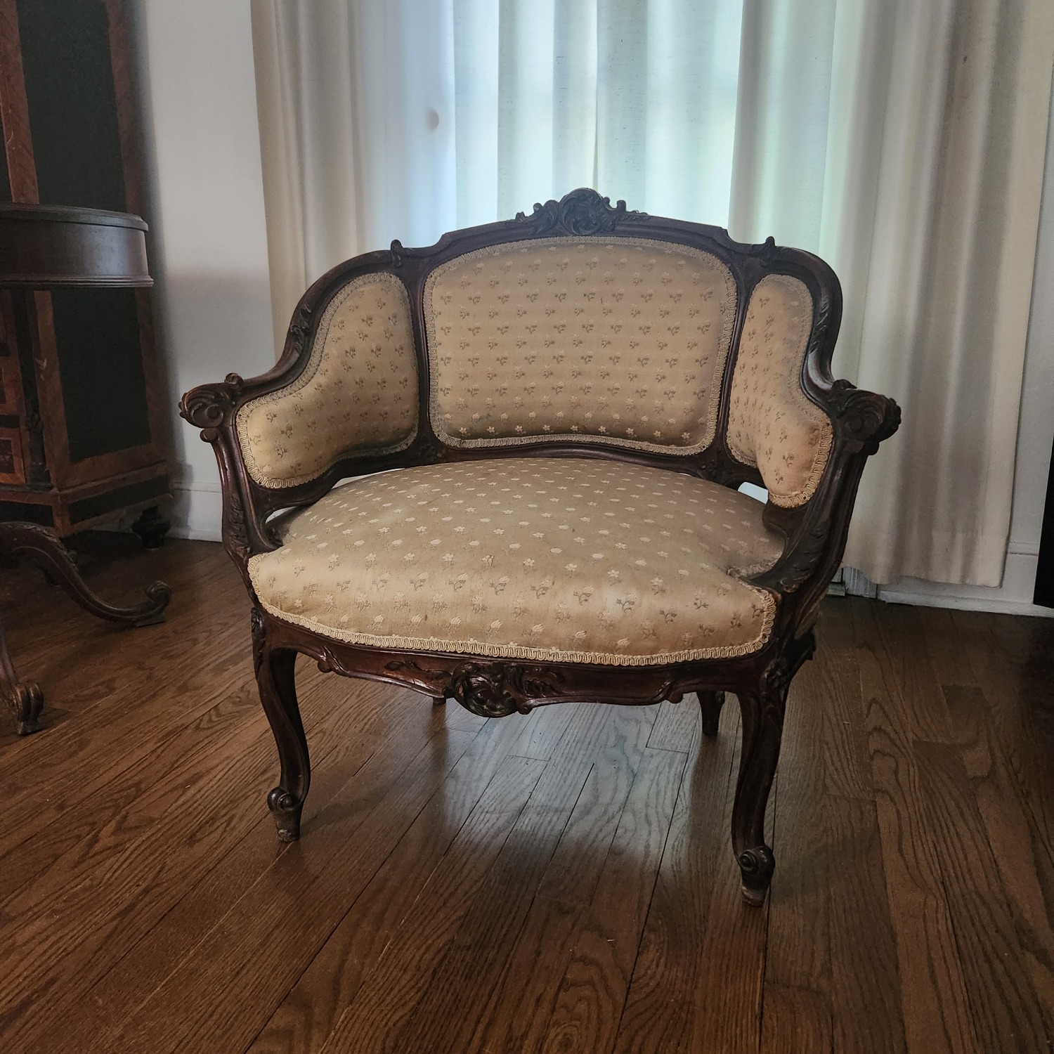 Vintage French Louis XV Bergere Arm Chair - image-2