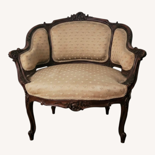 Used Vintage French Louis XV Bergere Arm Chair for sale on AptDeco