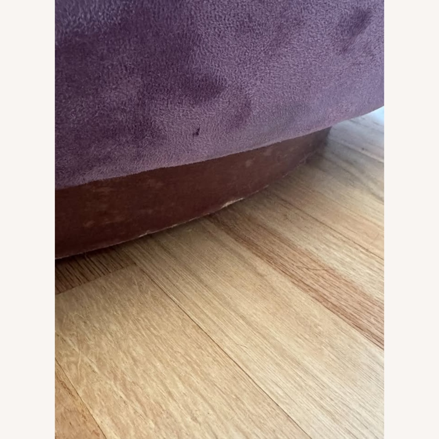 Luxury Purple Velvet Swivel Barrel Accent Chair - image-5