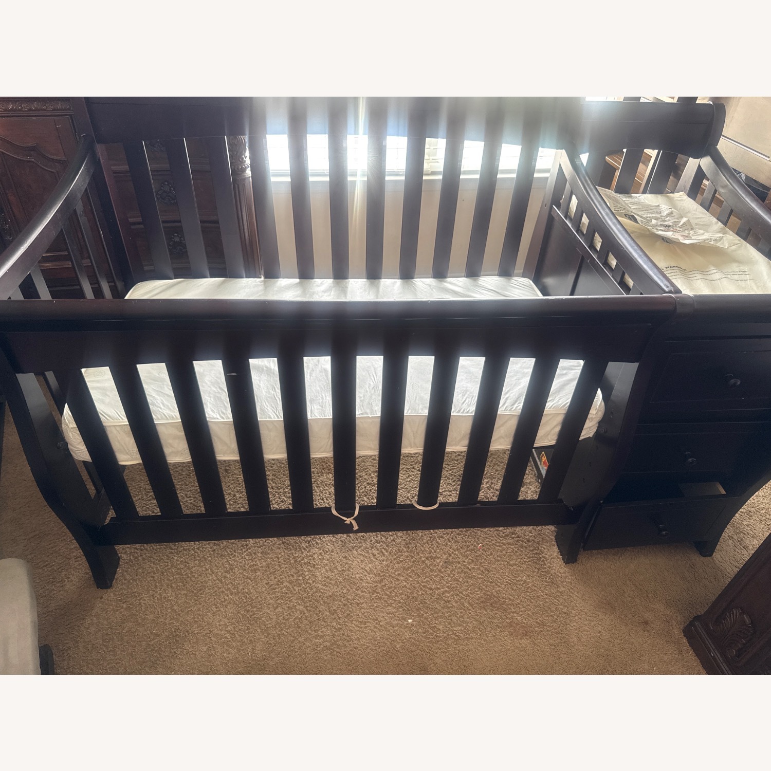 Vintage/Antique Wood Crib - image-1