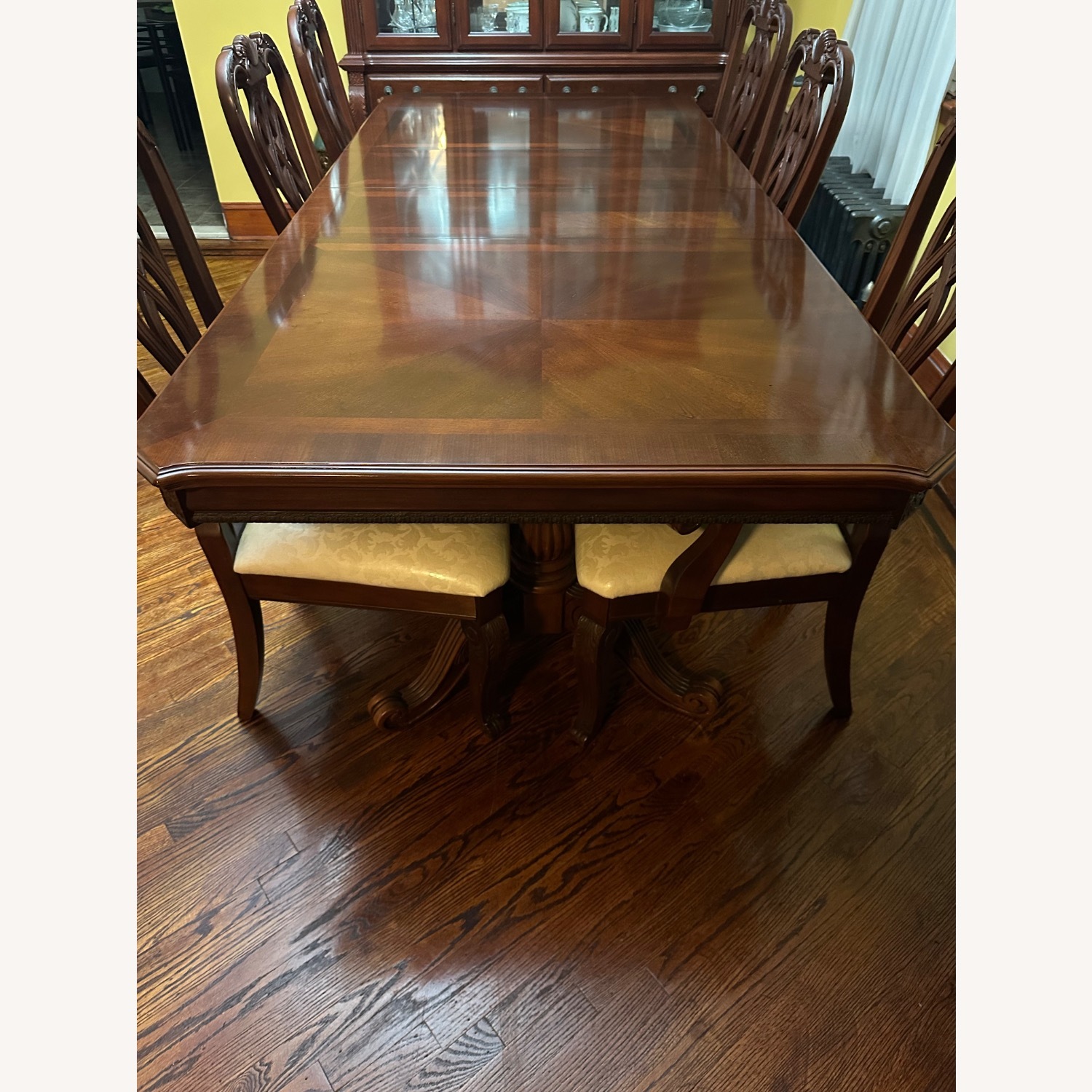 Dark Brown Wood Dining Table - image-3