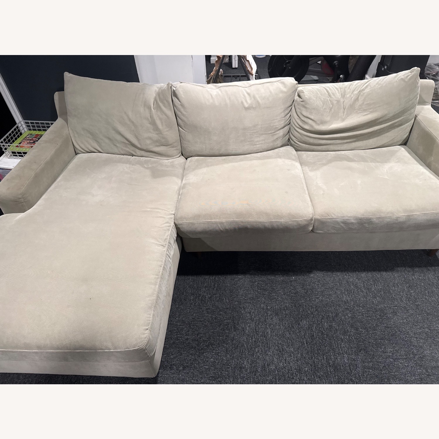 Interior Define Sloan Natural Fabric 3+ Piece Sectional - image-1