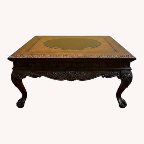 Used Dark Brown Wood Coffee Table for sale on AptDeco