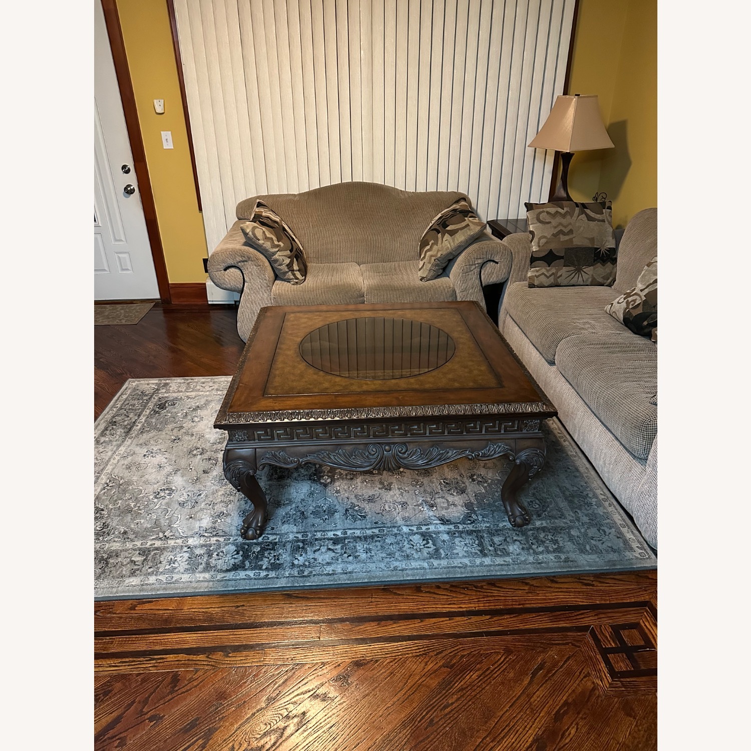 Dark Brown Wood Coffee Table - image-4