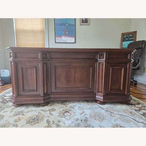 Used Dark Brown Wood Desk for sale on AptDeco