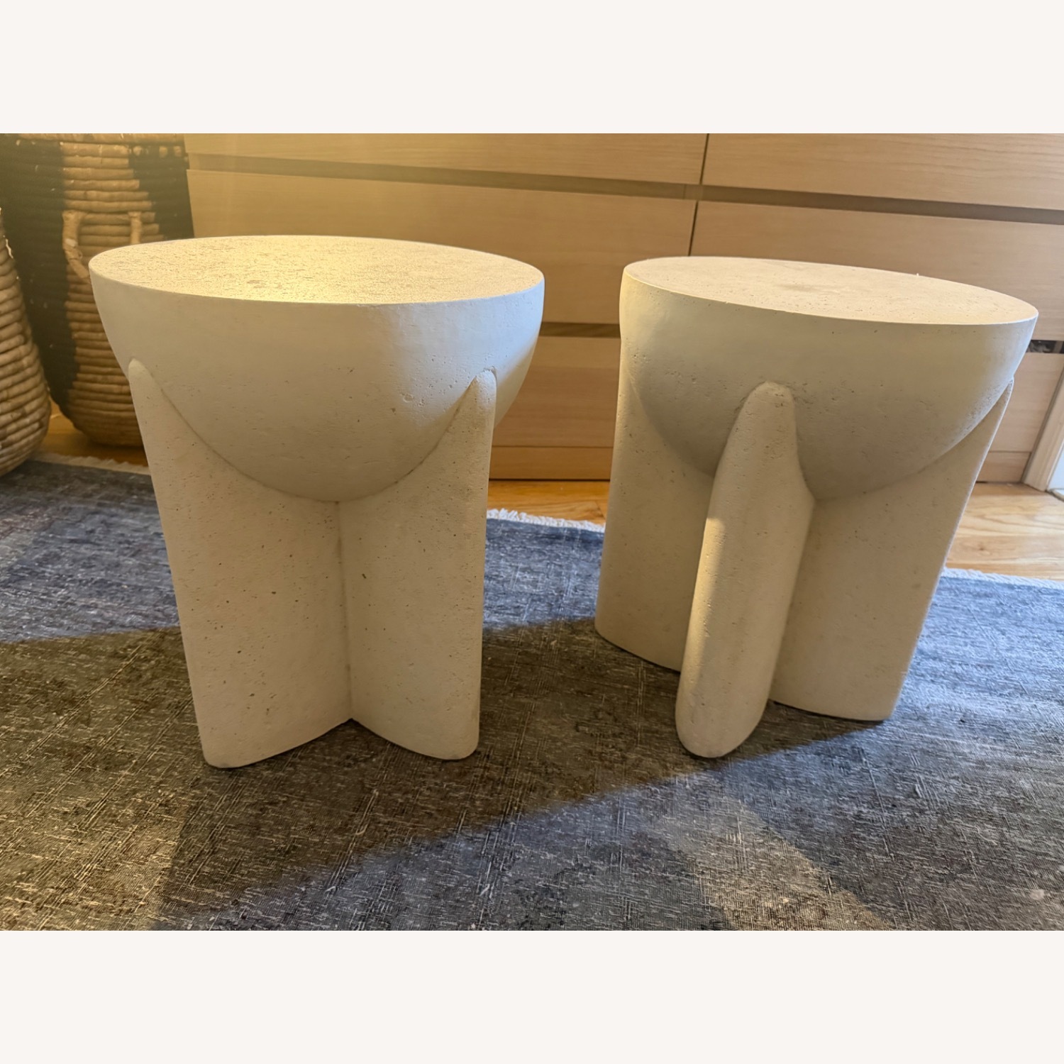 West Elm Monti Stone Side Tables - image-2