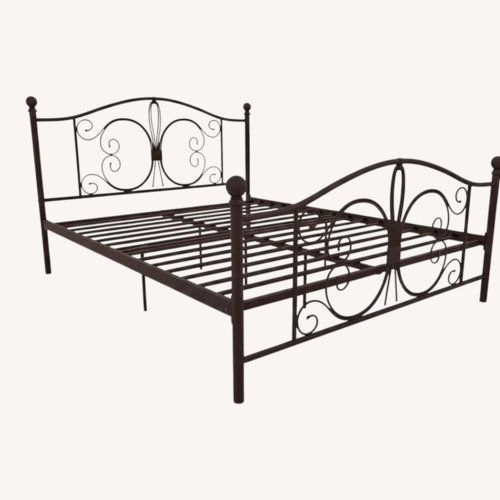 Used DHP Furniture Dark Brown Metal Queen Bed for sale on AptDeco