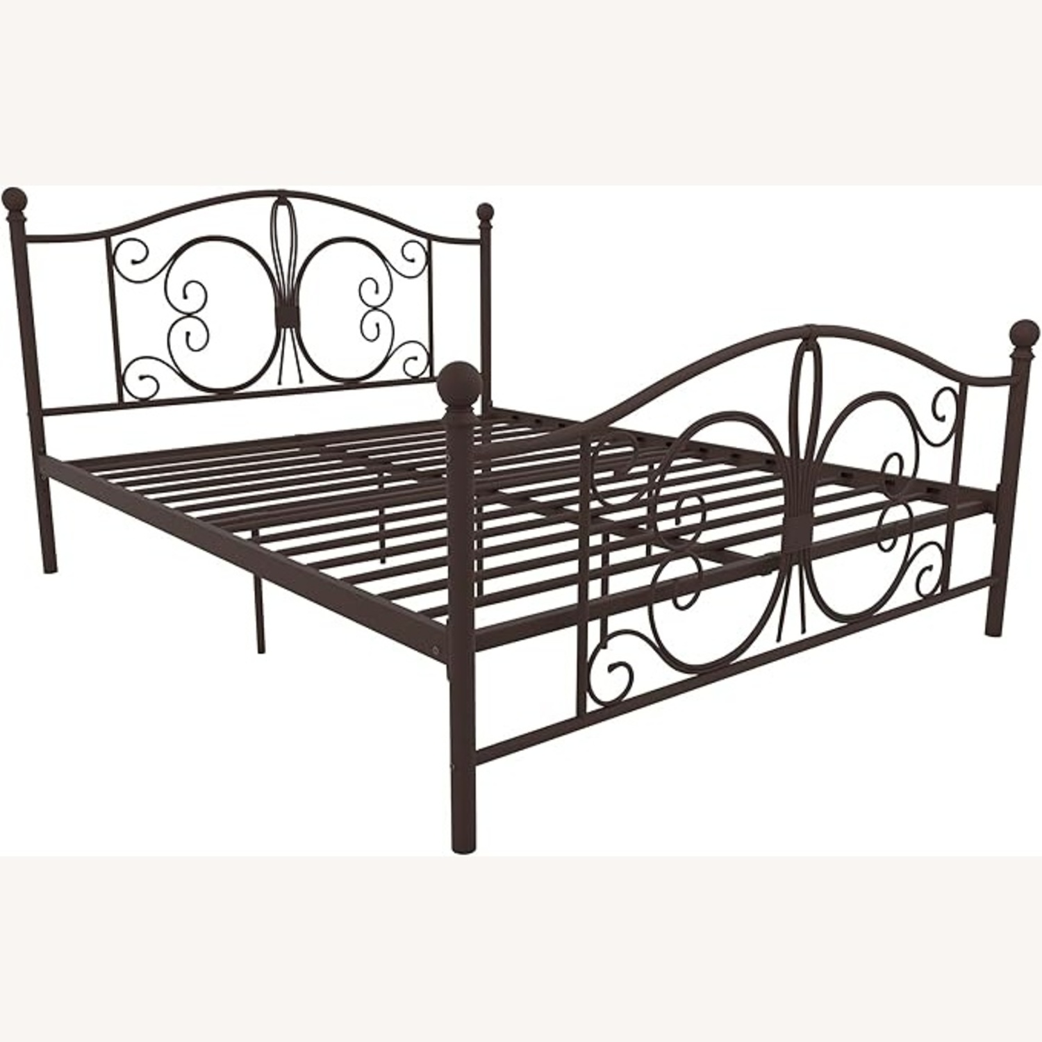 DHP Furniture Dark Brown Metal Queen Bed - image-4
