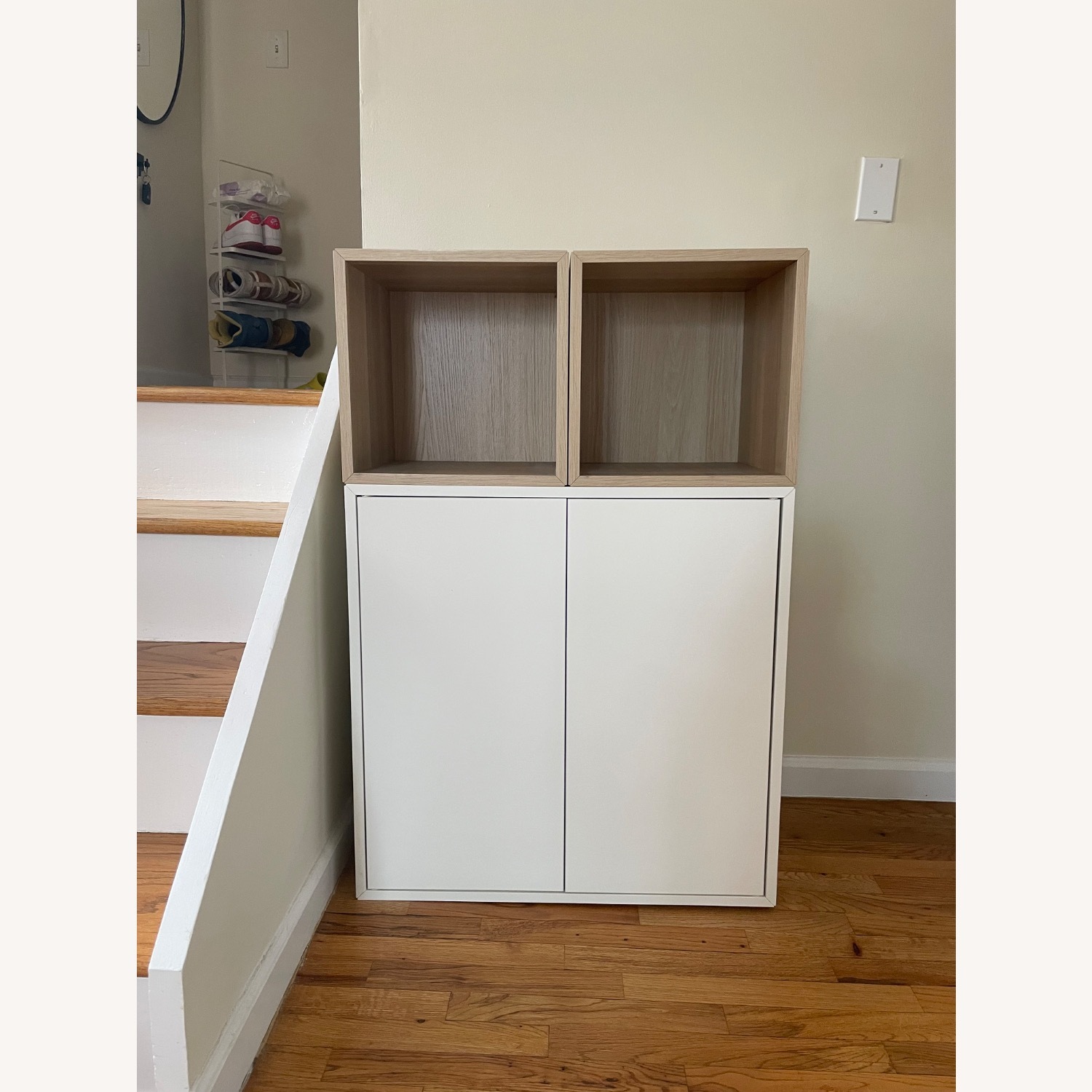 IKEA EKET Storage Combination White and Oak - image-1