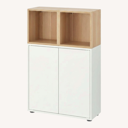 Used IKEA EKET Storage Combination White and Oak for sale on AptDeco