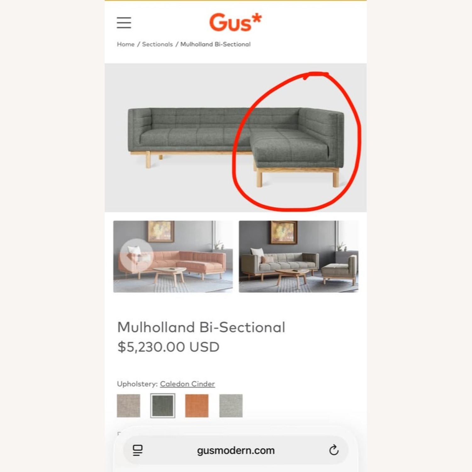 Gus Modern Mulholland Sectional - image-5