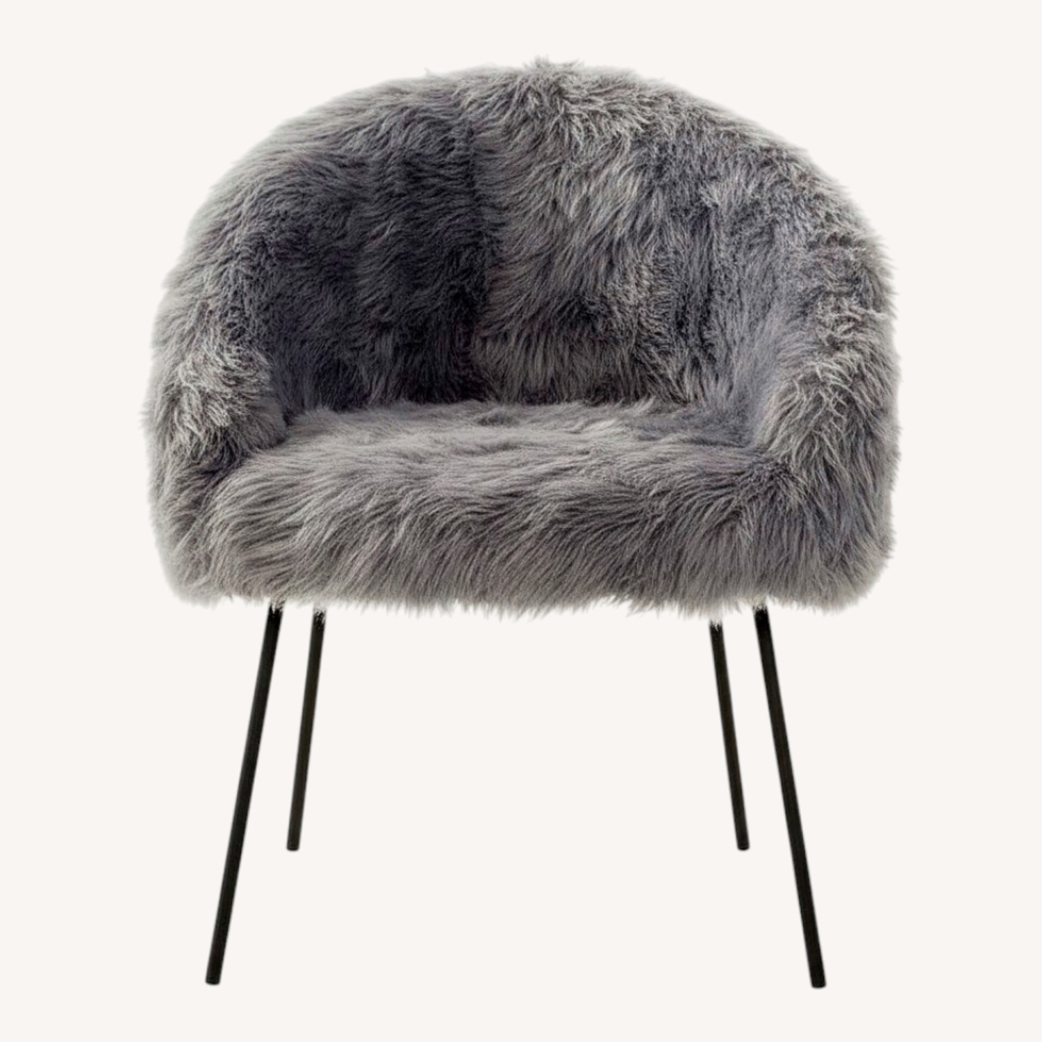 Maklaine Faux Fur Accent Chair - image-0