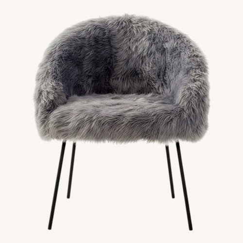 Used Maklaine Faux Fur Accent Chair for sale on AptDeco