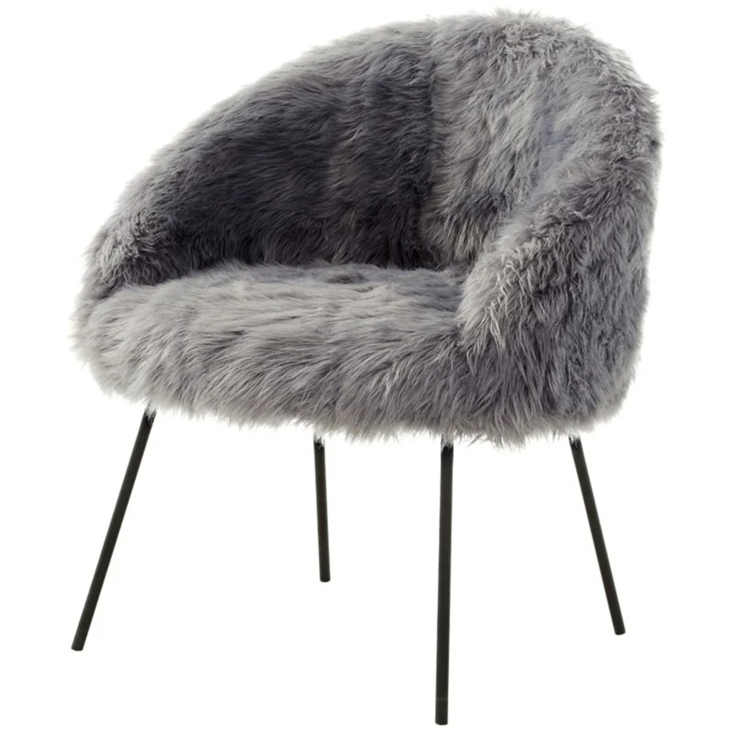 Maklaine Faux Fur Accent Chair - image-6