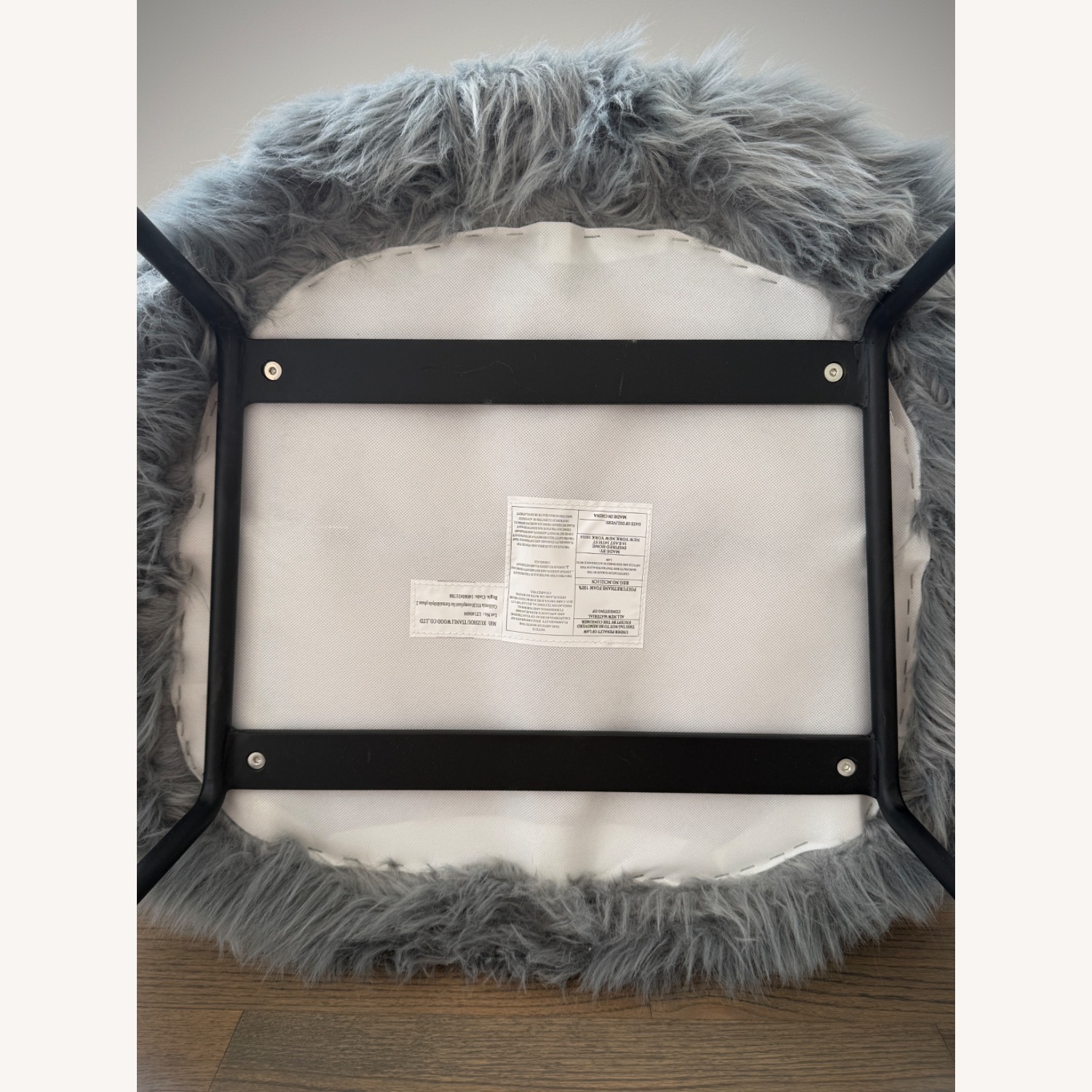 Maklaine Faux Fur Accent Chair - image-5